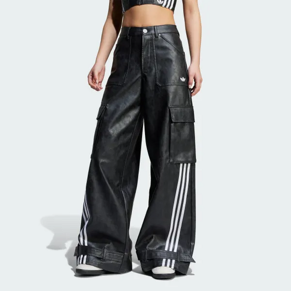 Adidas Pants - Adidas Adilenium Season 3 Vintage Faux Leather Pants in Black